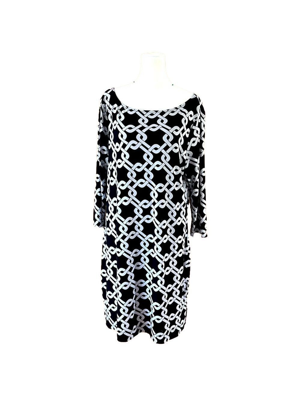 Banana Republic Black and White Midi Dress